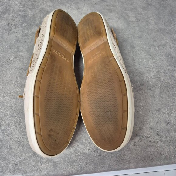 7 Sperry Topsider Authentic Original 2 Eye  Perforated Leather Boat Shoes - Picture 9 of 11